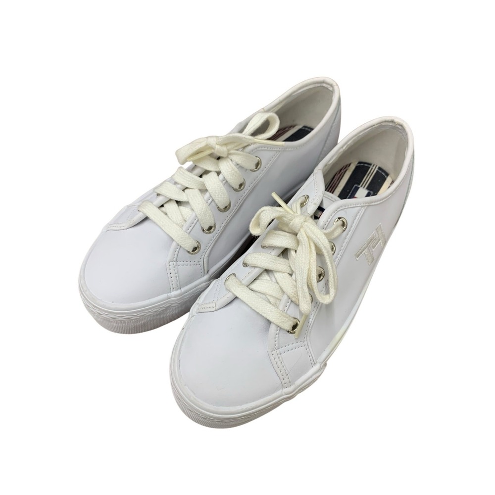 NWOT Tommy Hilfiger Court platform leather sneakers sz‎ 7